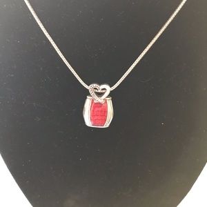 Brighton enameled 1”pendant necklace very unusual